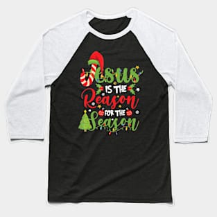 Christian Jesus The Reason Christmas Stocking Stuffer Baseball T-Shirt